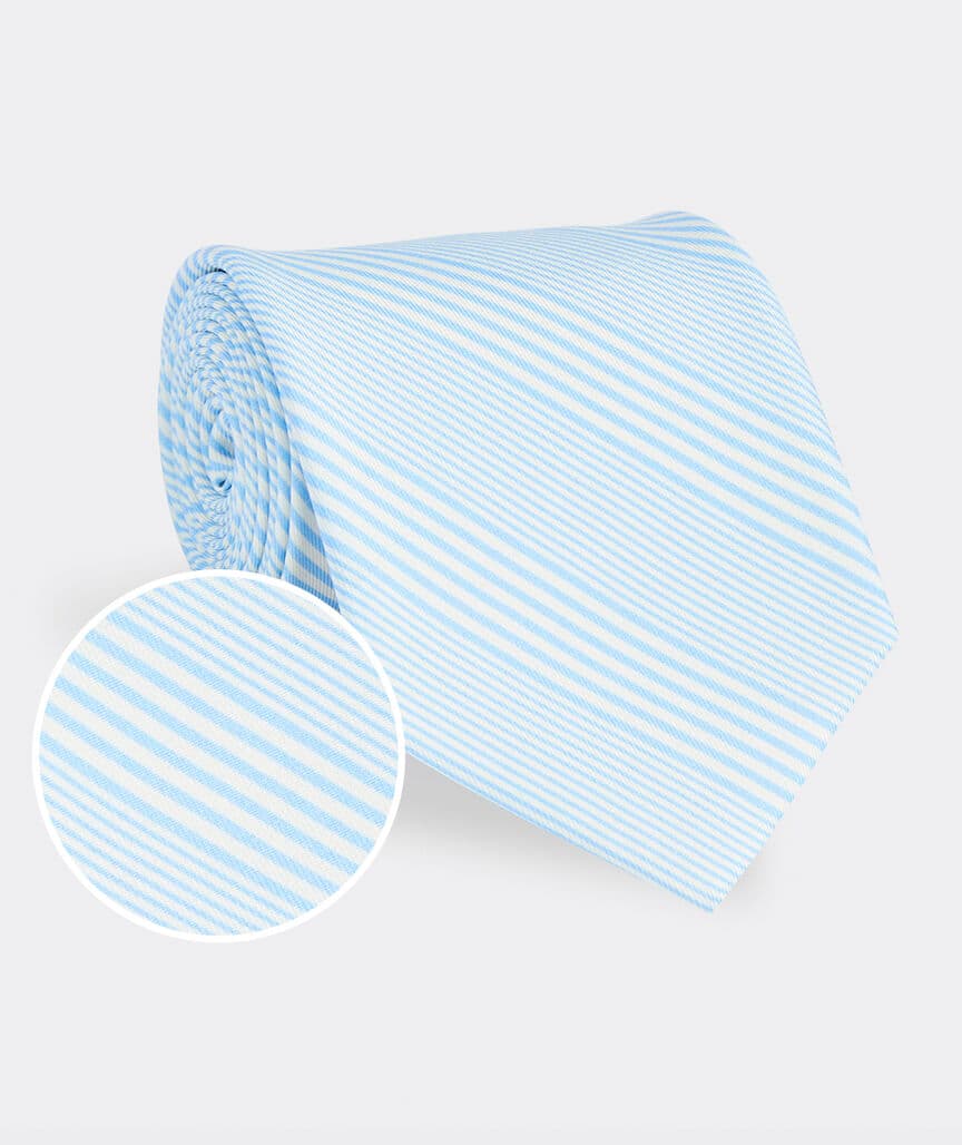 Seersucker Stripe Silk Tie