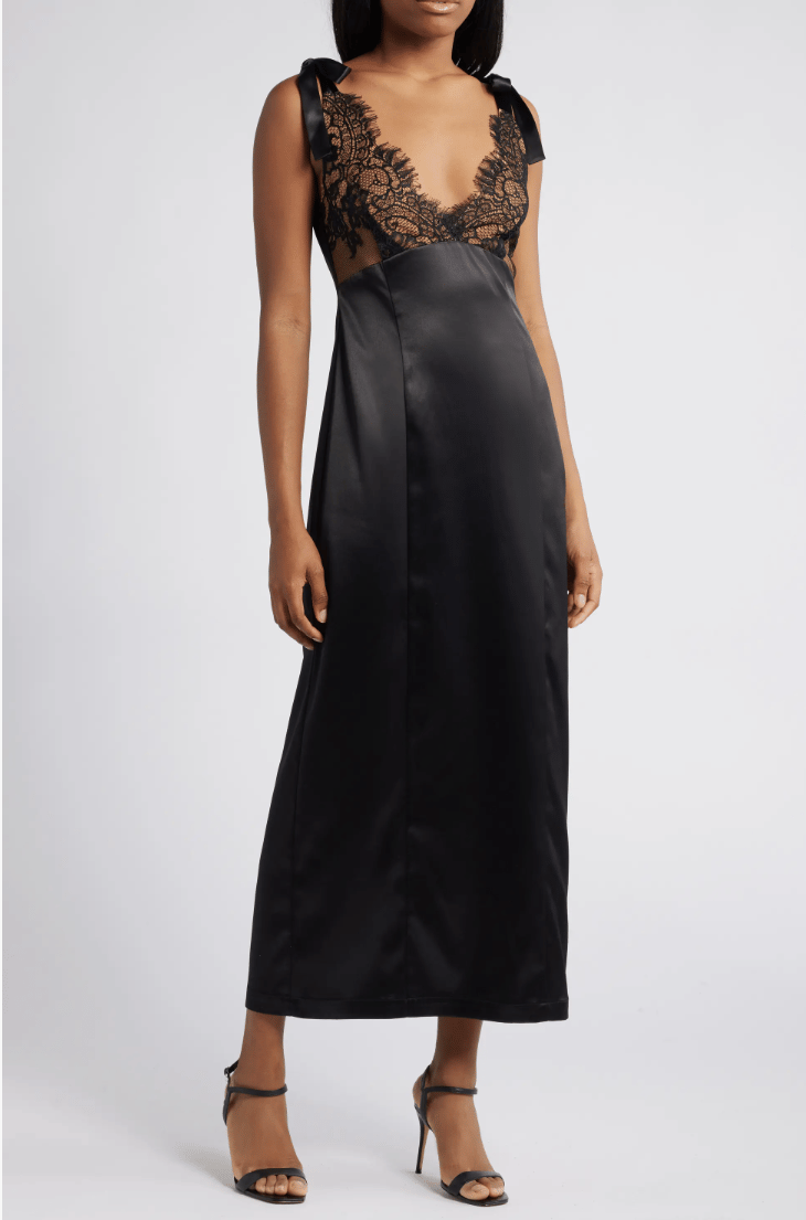 Almera Lace & Satin Cocktail Dress