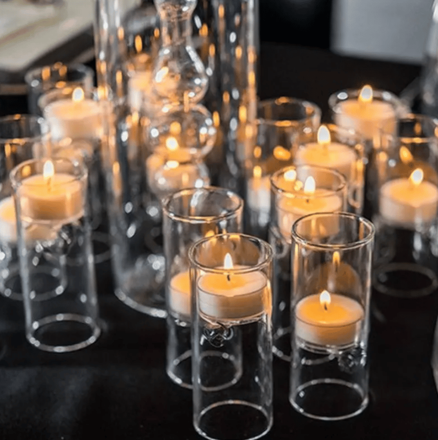 Miniature Luminaries Wedding Reception Table Decorations