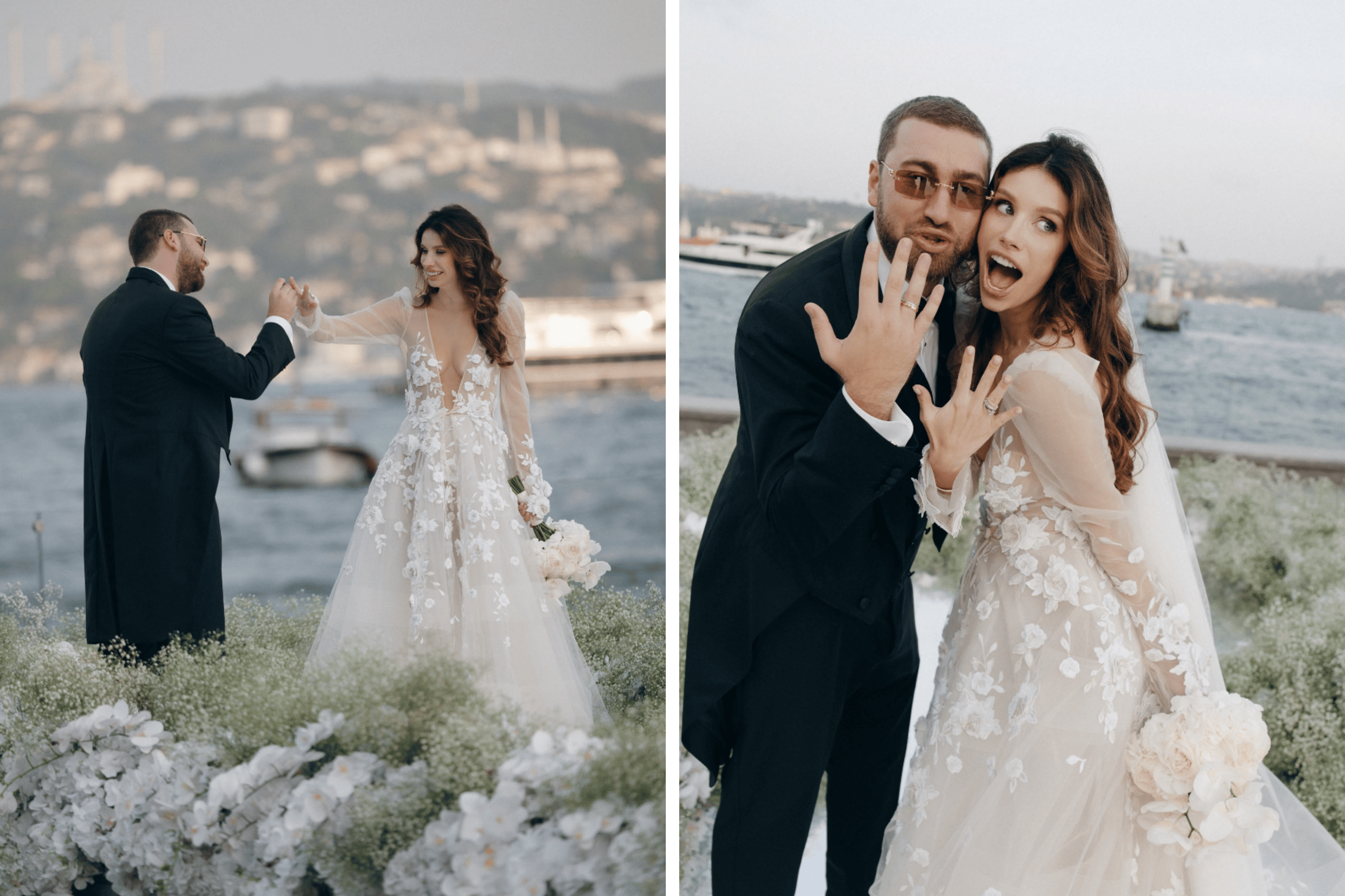 Photo by Misha Moon, Featured in A Glamorous Fall Wedding at Mandarin Oriental Bosphorus