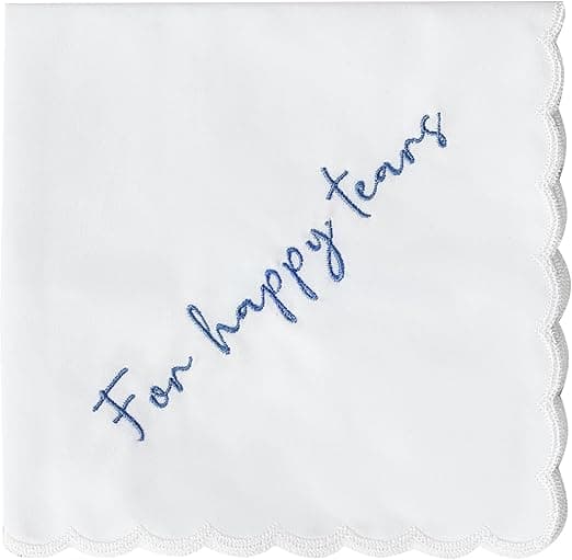 Happy Tears Wedding Handkerchief
