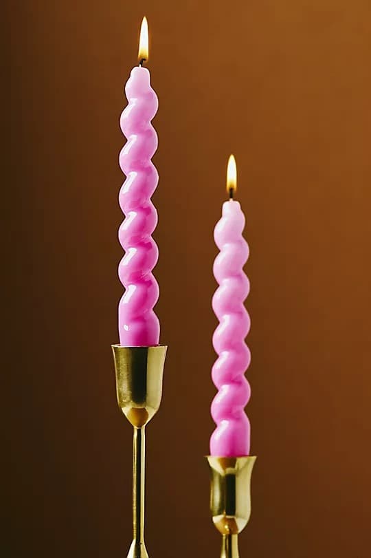 High Shine Spiral Taper Candles