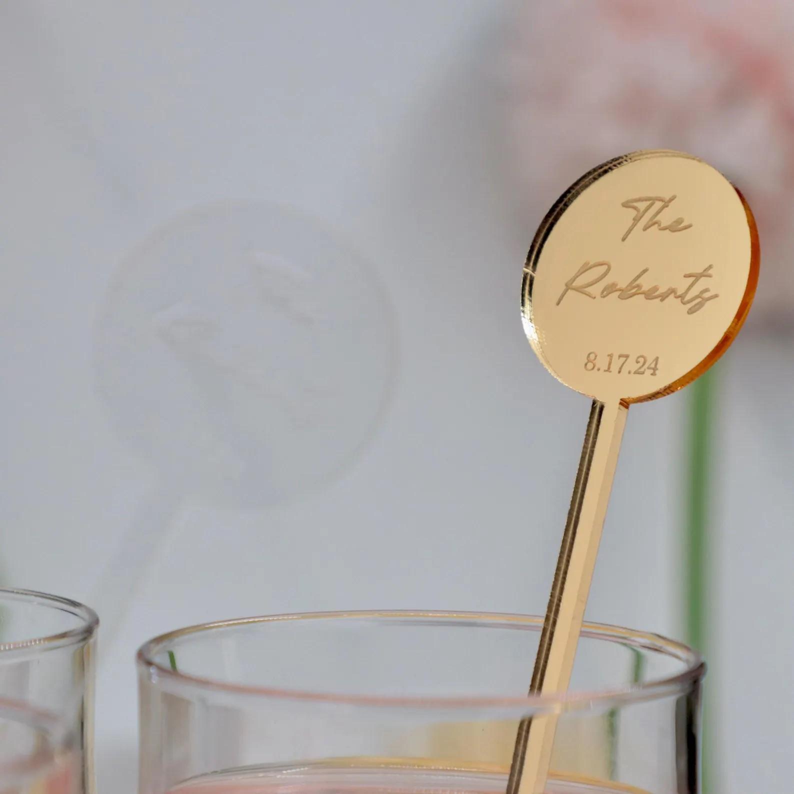 Personalized Wedding Stir Sticks