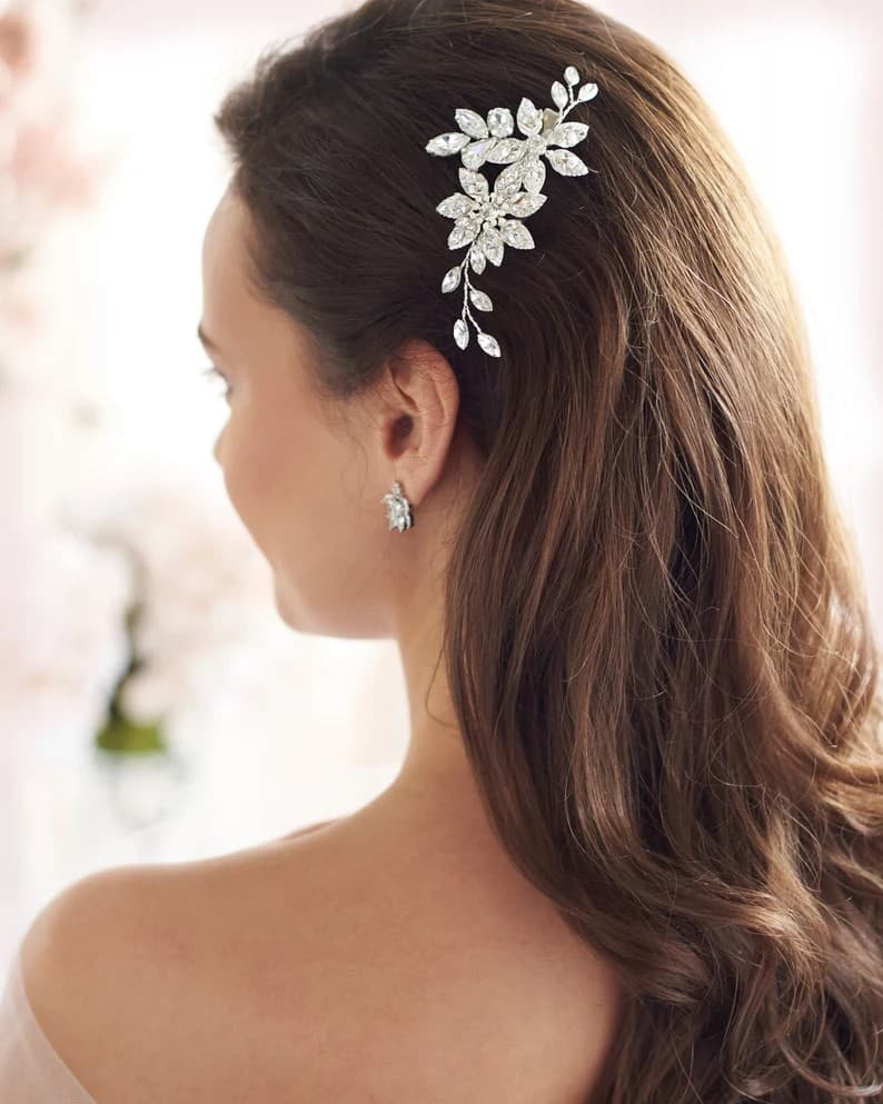Crystal Pearl Wedding Clip