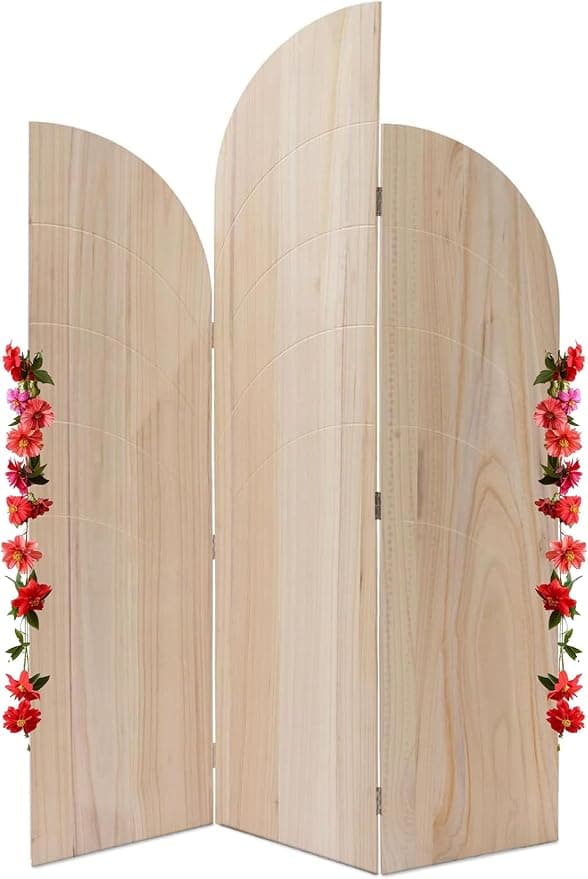 3-Panel Wooden Arch Backdrop Stand