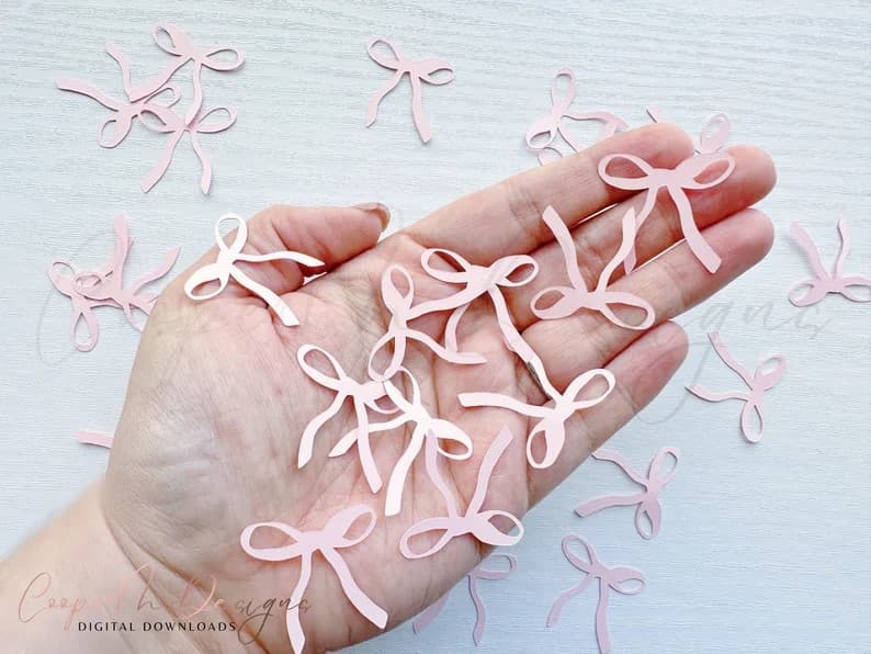 Pink Bow Confetti