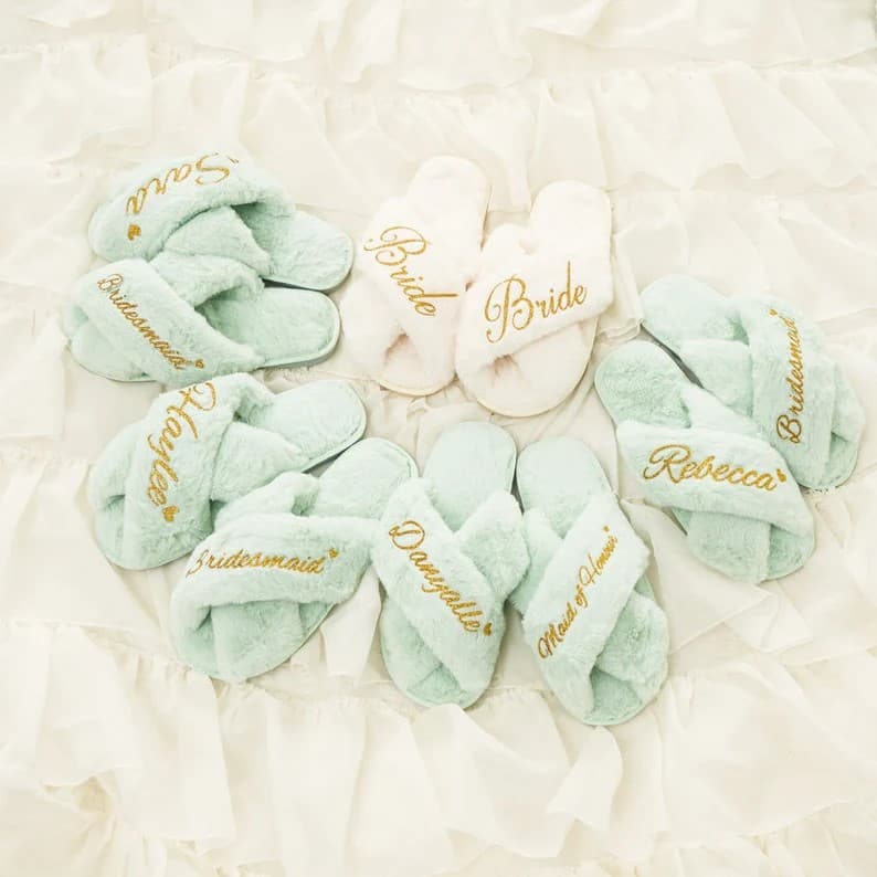 Custom Bride Slippers