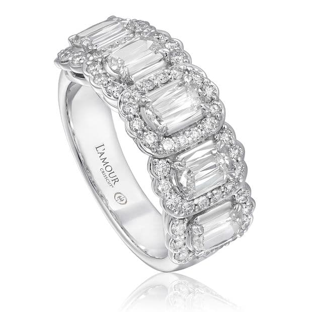 L’Amour Crisscut® Diamond Anniversary Band