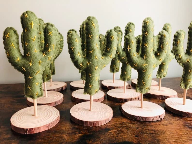 Saguaro Cactus Table Top Centerpiece