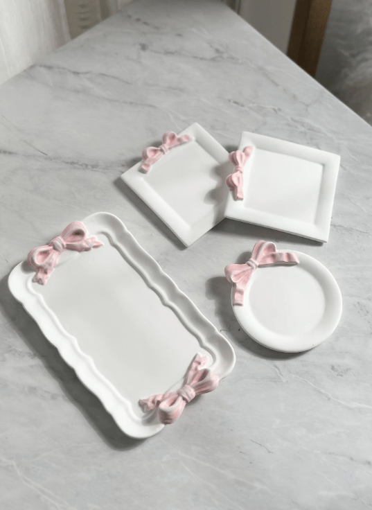 Pink Bow Tray