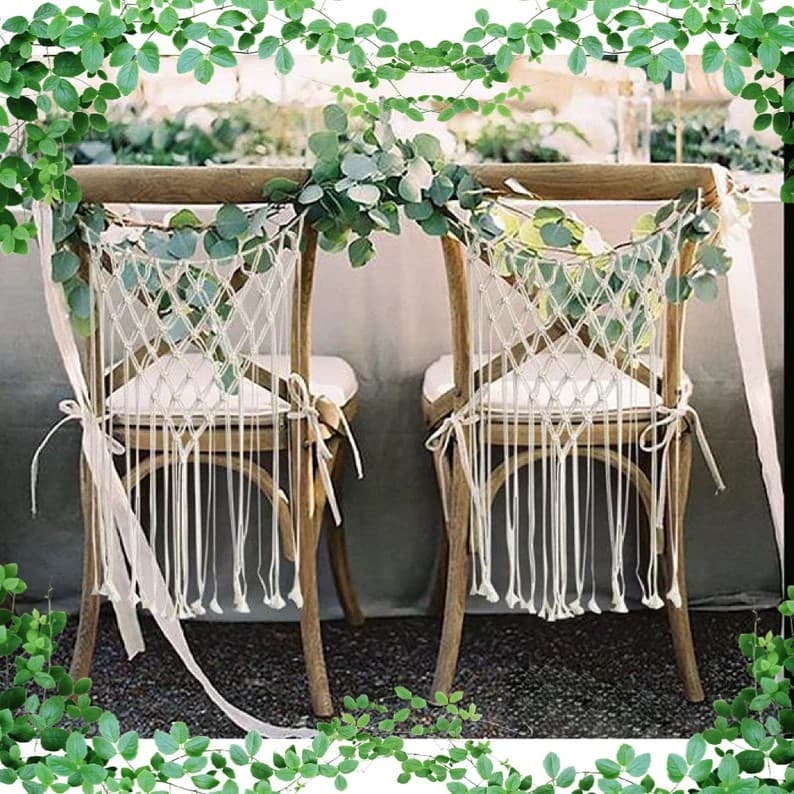 Two Macrame Chair Backs