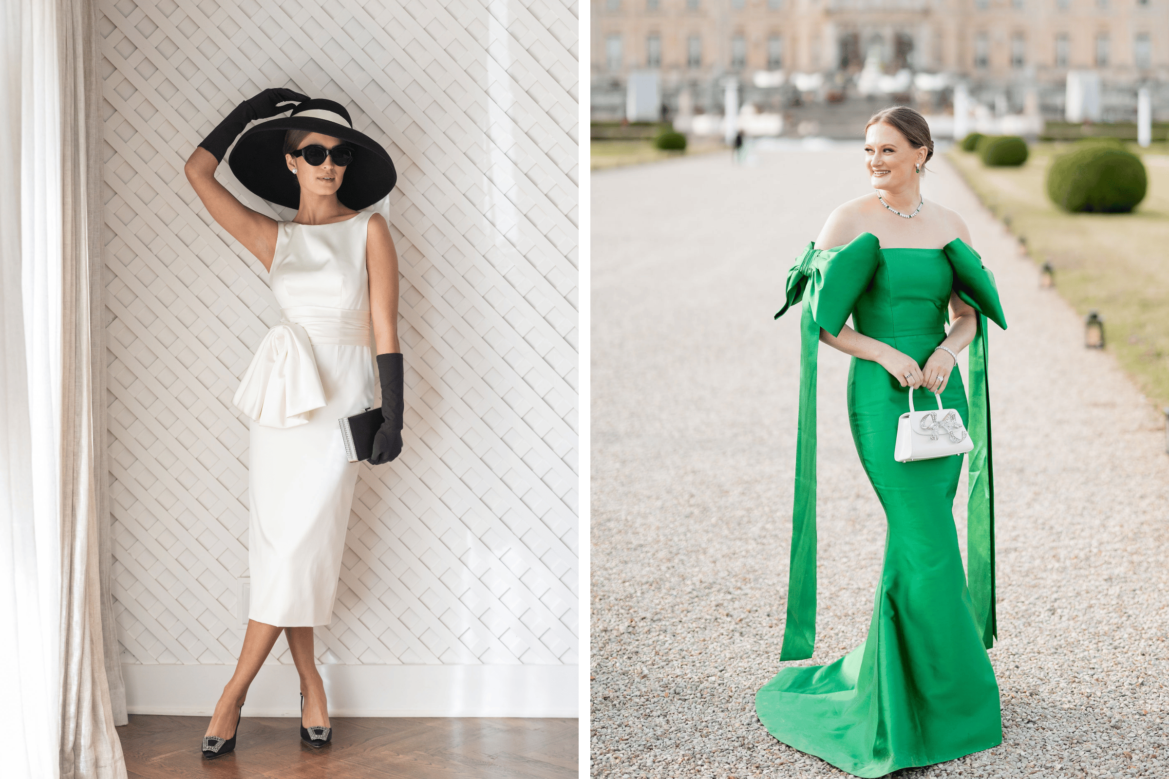Photos by John Cain Photography (Left) Arte De Vie (Right) | Styling by My Wedding Wardrobe