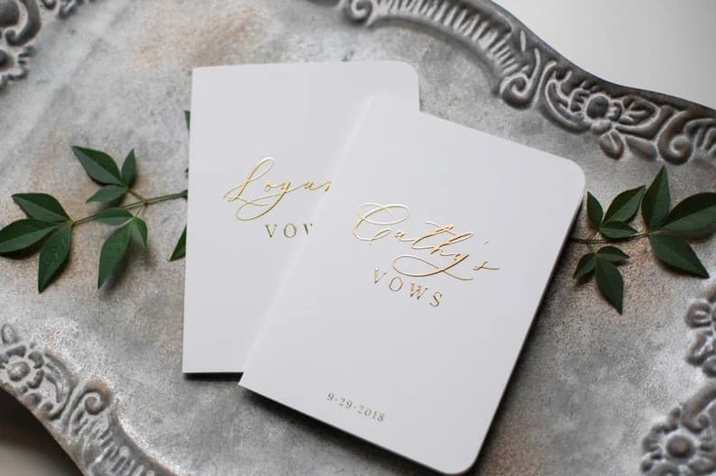 Personalized Wedding Vow Books