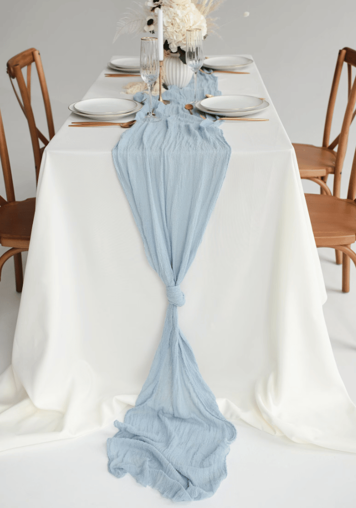 Light Dusty Blue Table Runner