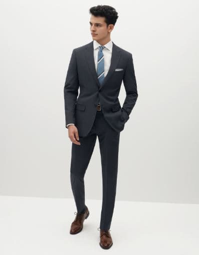 Men's Charcoal Gray Suit