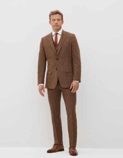 Men's Brown Tweed Suit
