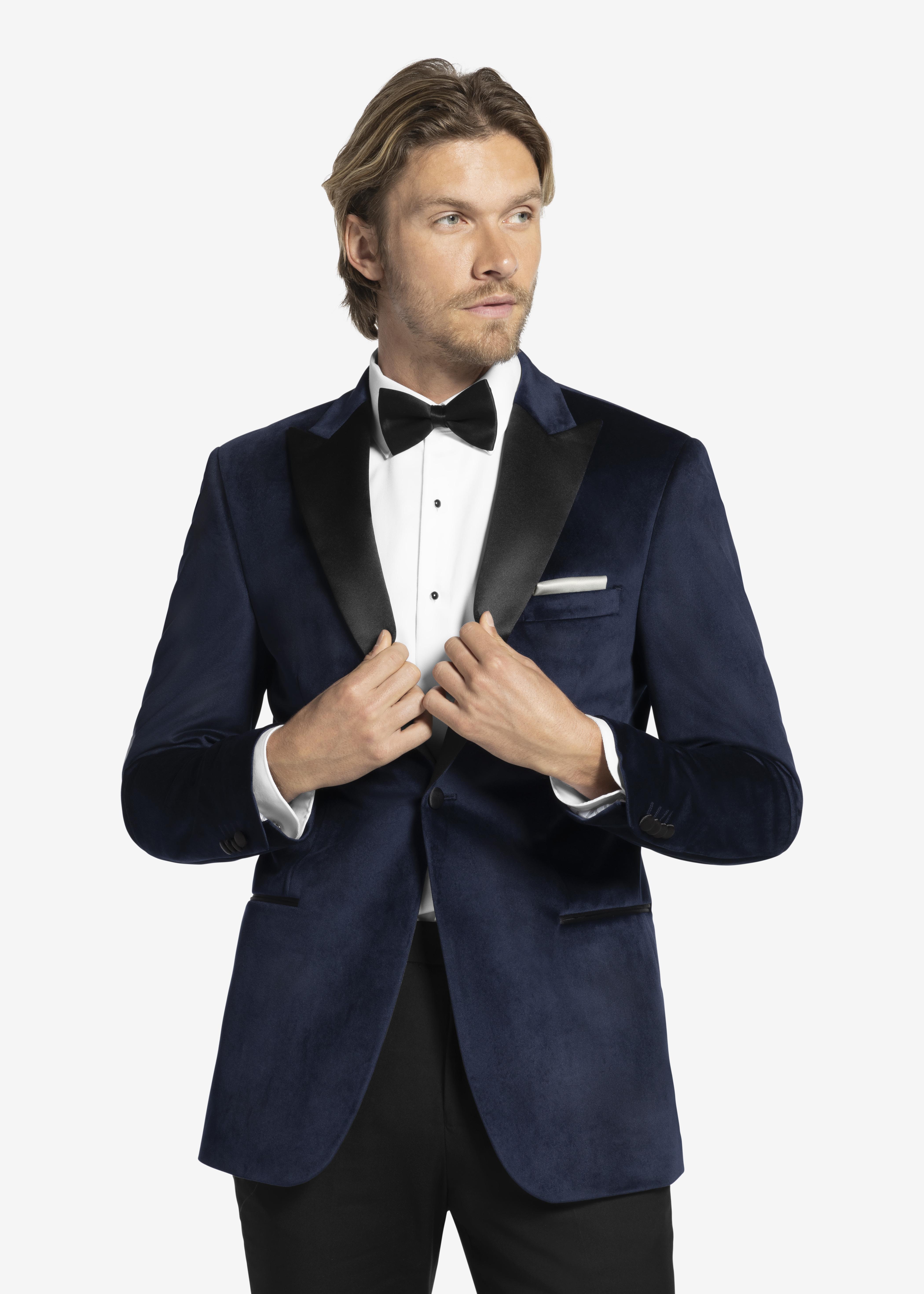 Navy Peak Velvet Tuxedo