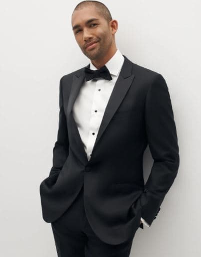 Men's Black Peak Lapel Tuxedo