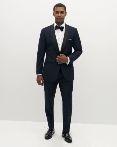Men's Navy Shawl Lapel Tuxedo