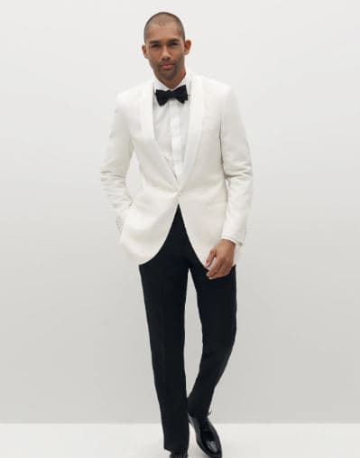 Men's Ivory White Shawl Lapel Tuxedo