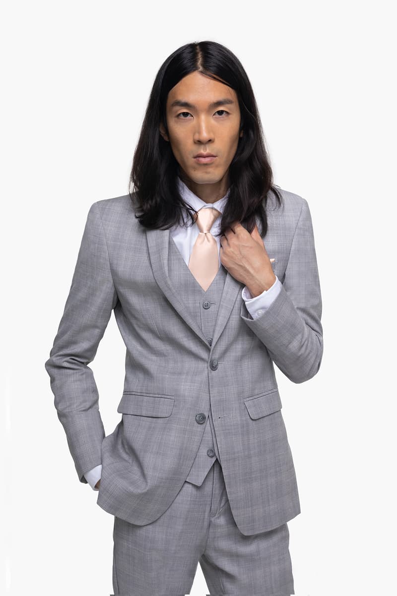 Light Gray Plaid Suit