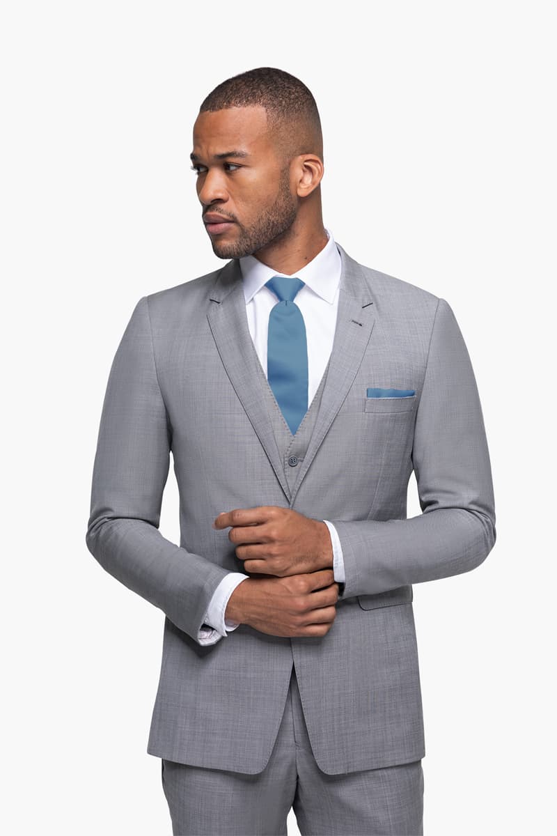 Gray Sharkskin Suit