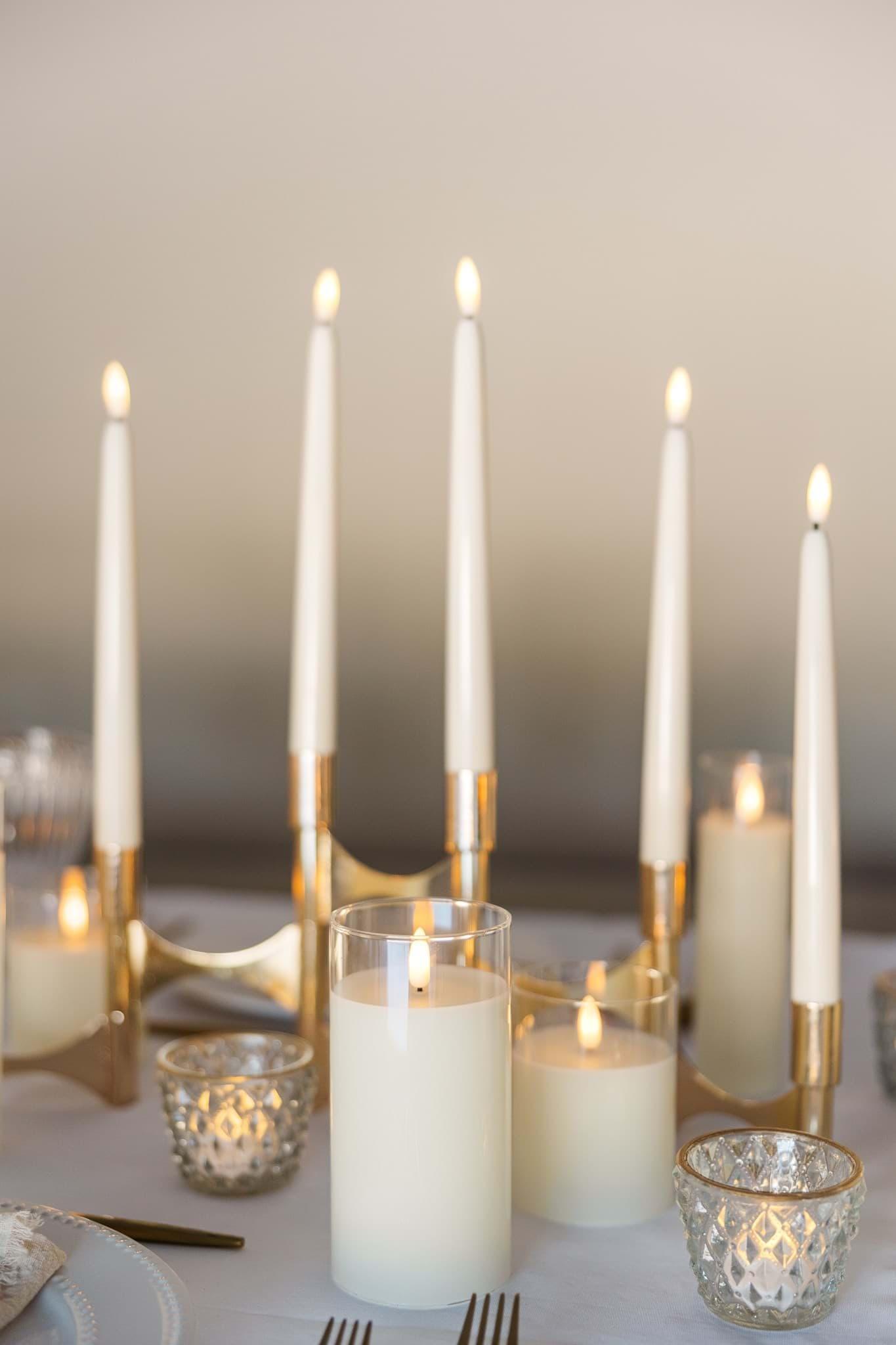 Large Glass Pillar Candle (Set of 6)