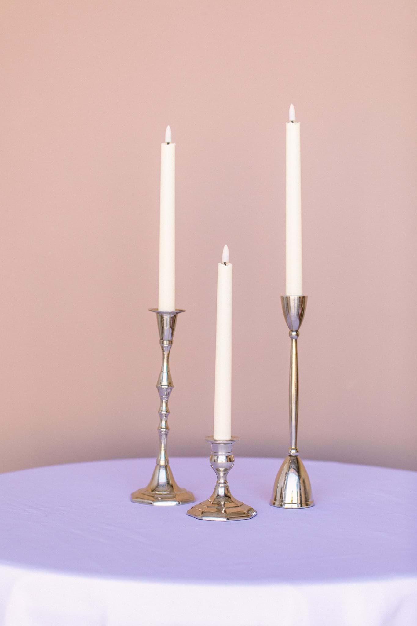 Signature Candlesticks Set of 3 (Silver)
