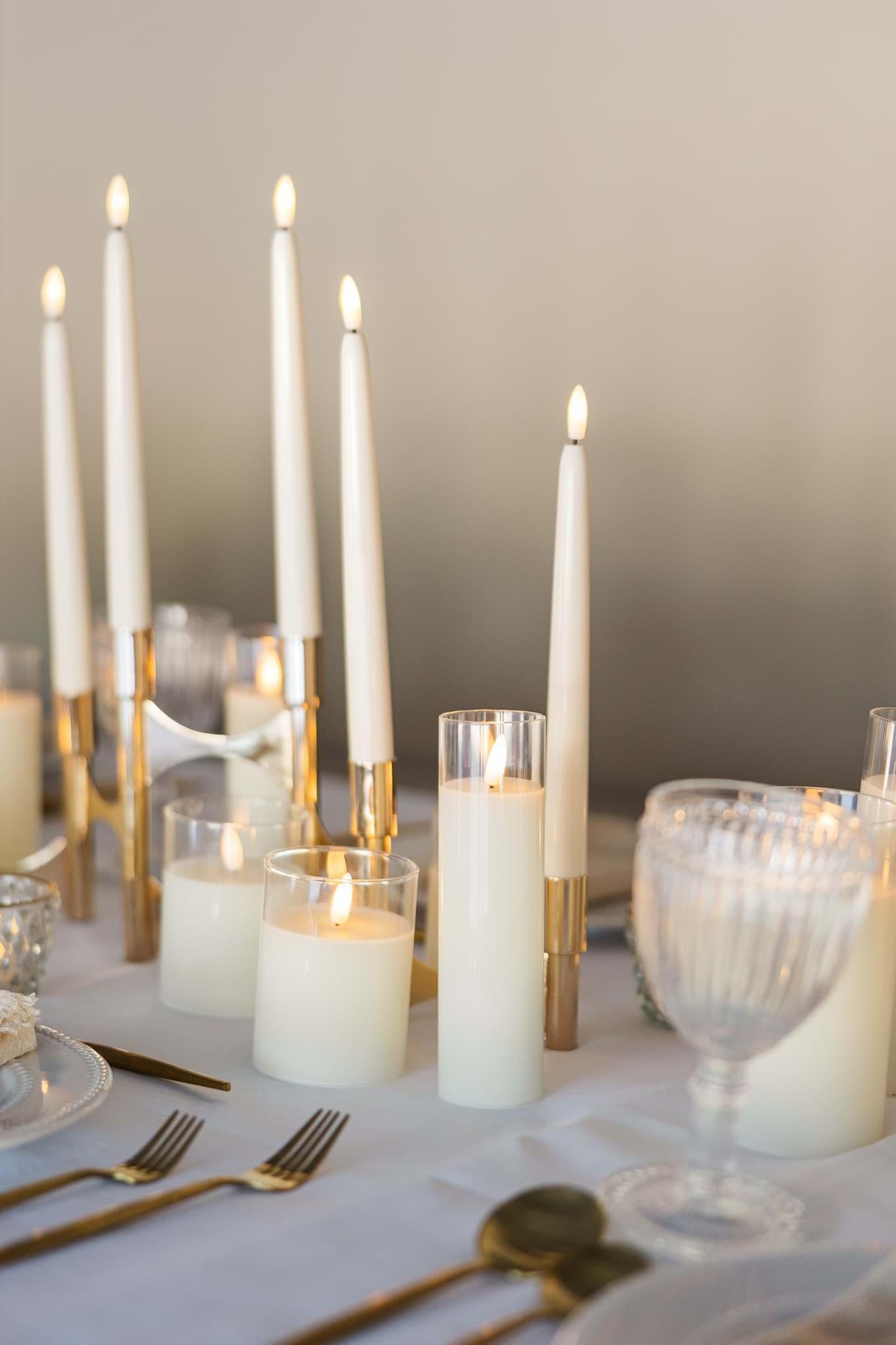 Medium Glass Pillar Candle (Set of 6)