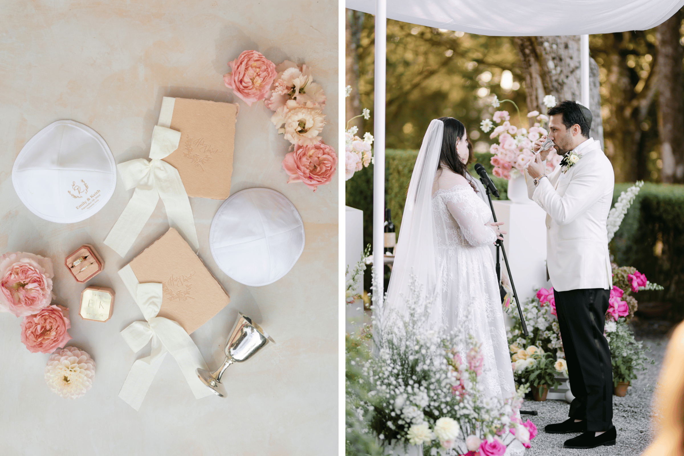 After the sheva brachot, the bride and groom share a cup of wine, symbolizing the sweetness and blessings of their marriage.