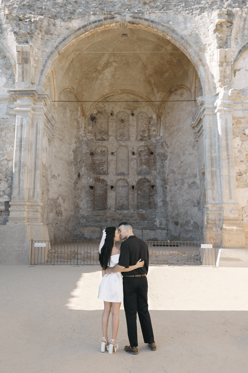 A Non-Traditional Summer Engagement Shoot at Mission San Juan Capistrano