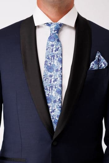 Pocket Square - Porcelain Petals