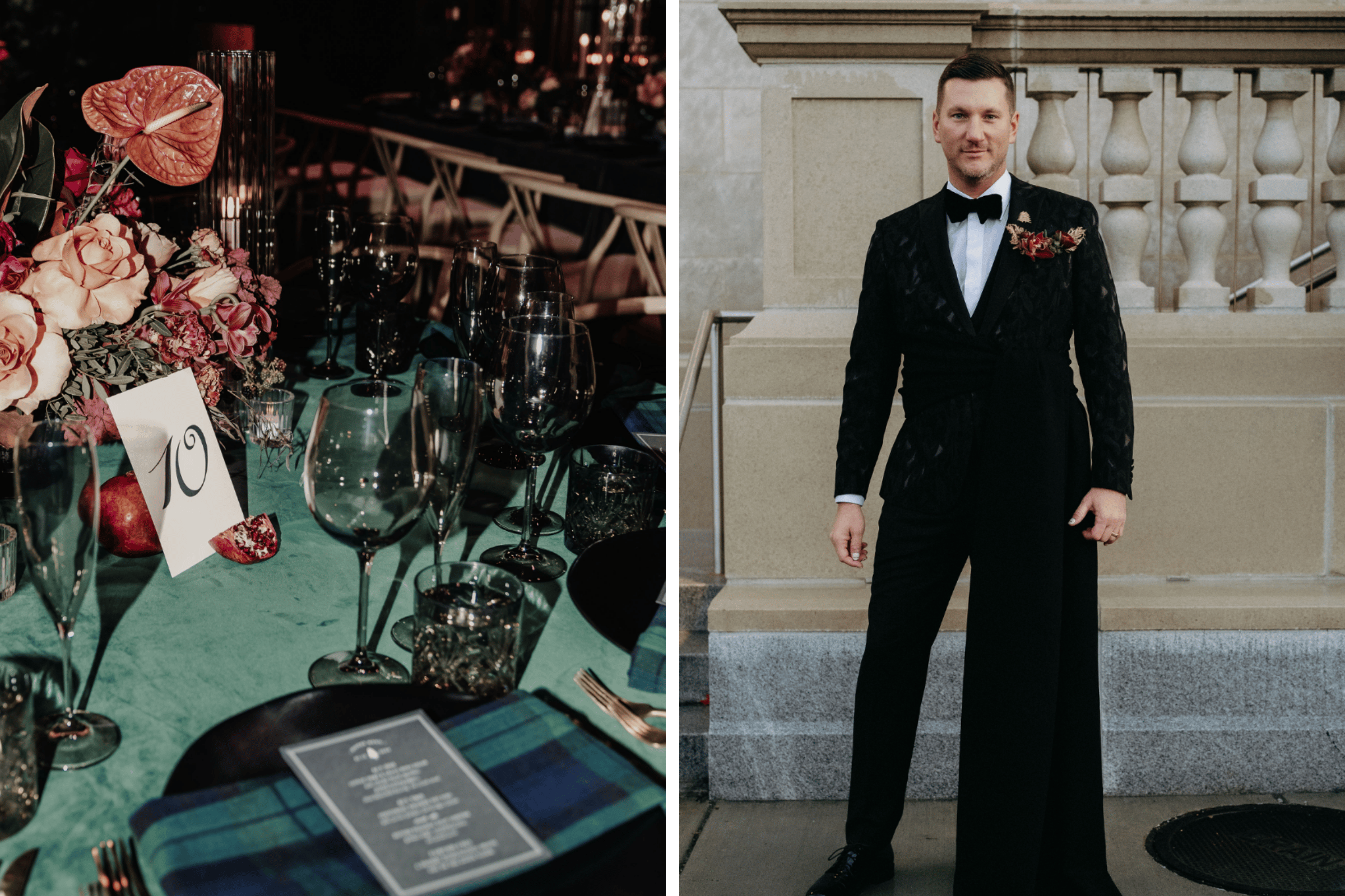 Photos By Sarah Jane, Featured in A Glamorous Winter Wedding at The Huntington