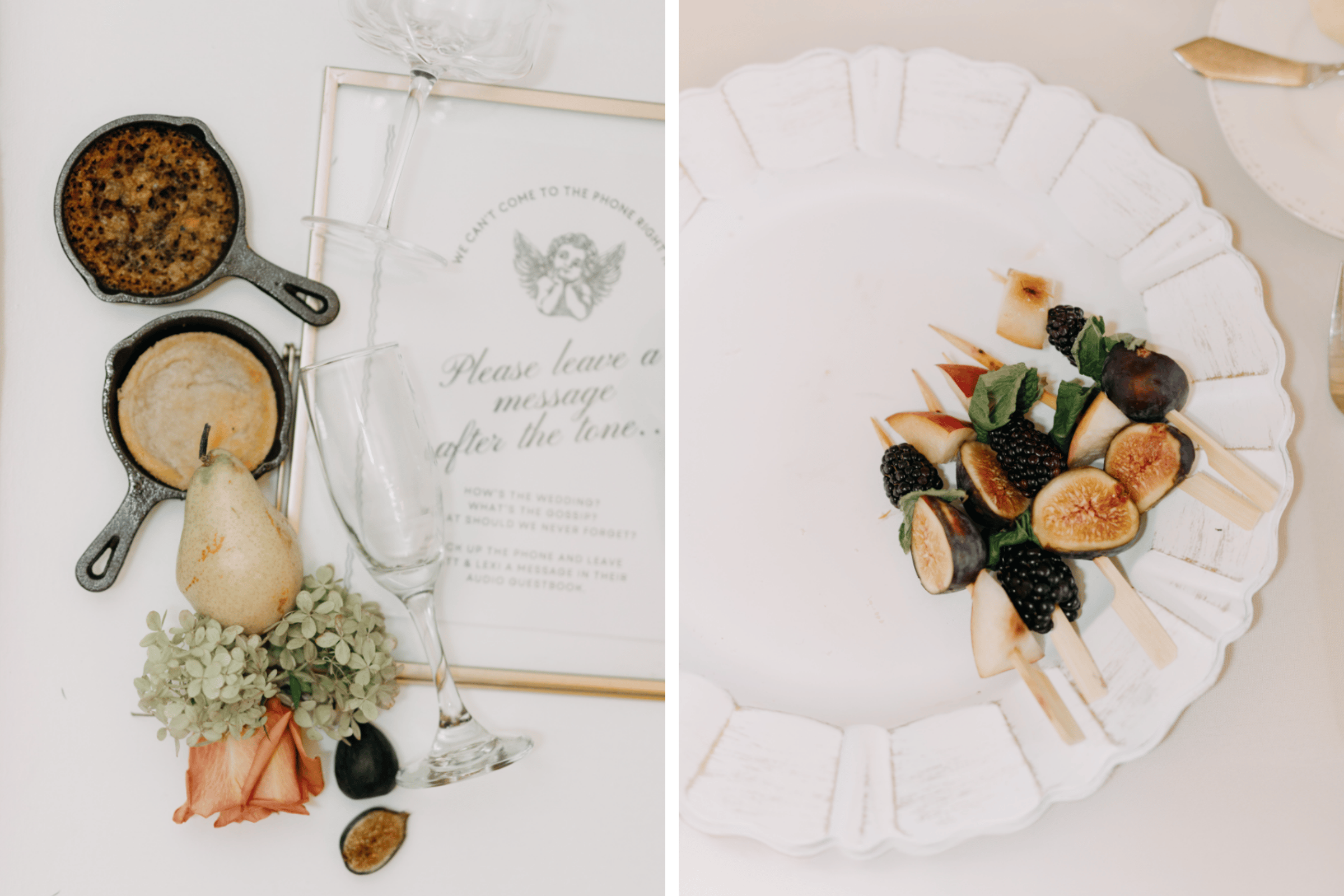 Photos by Fern & Fountain, Featured in A Modern Fall Wedding at Stevens School Ballroom