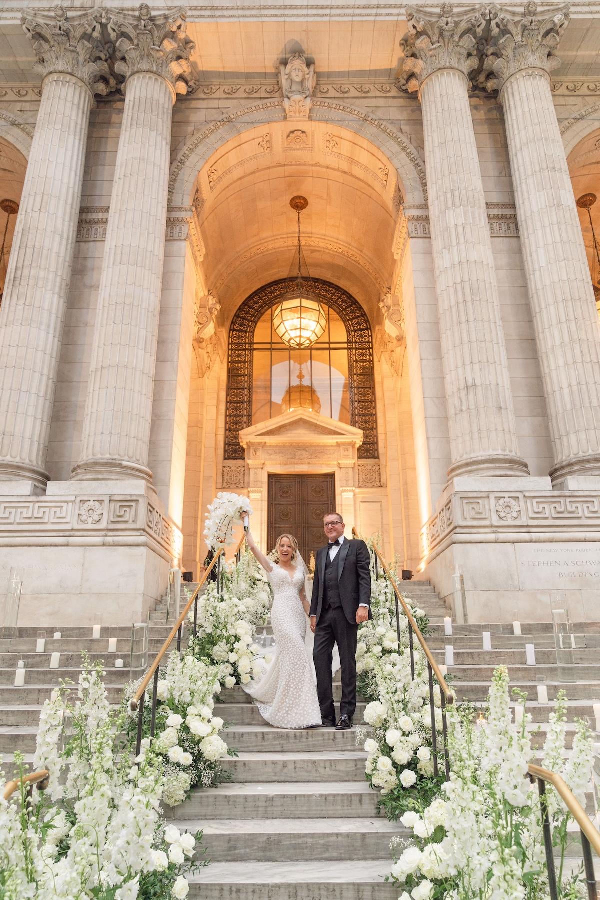 A Vintage Summer Wedding at the New York Public Library
