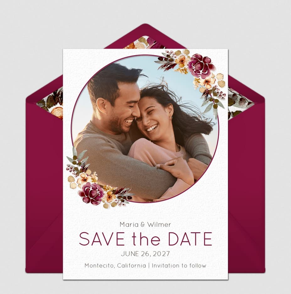 Watercolor Swag Save the Date