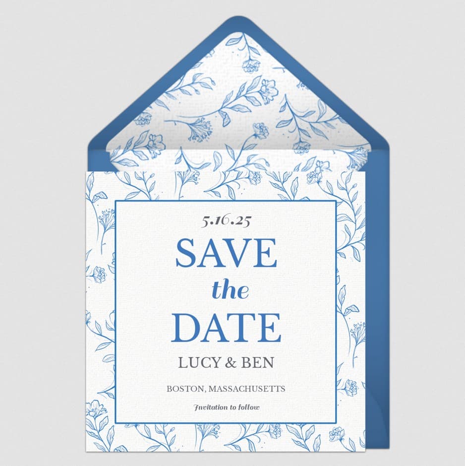 Vintage Toile Save the Date