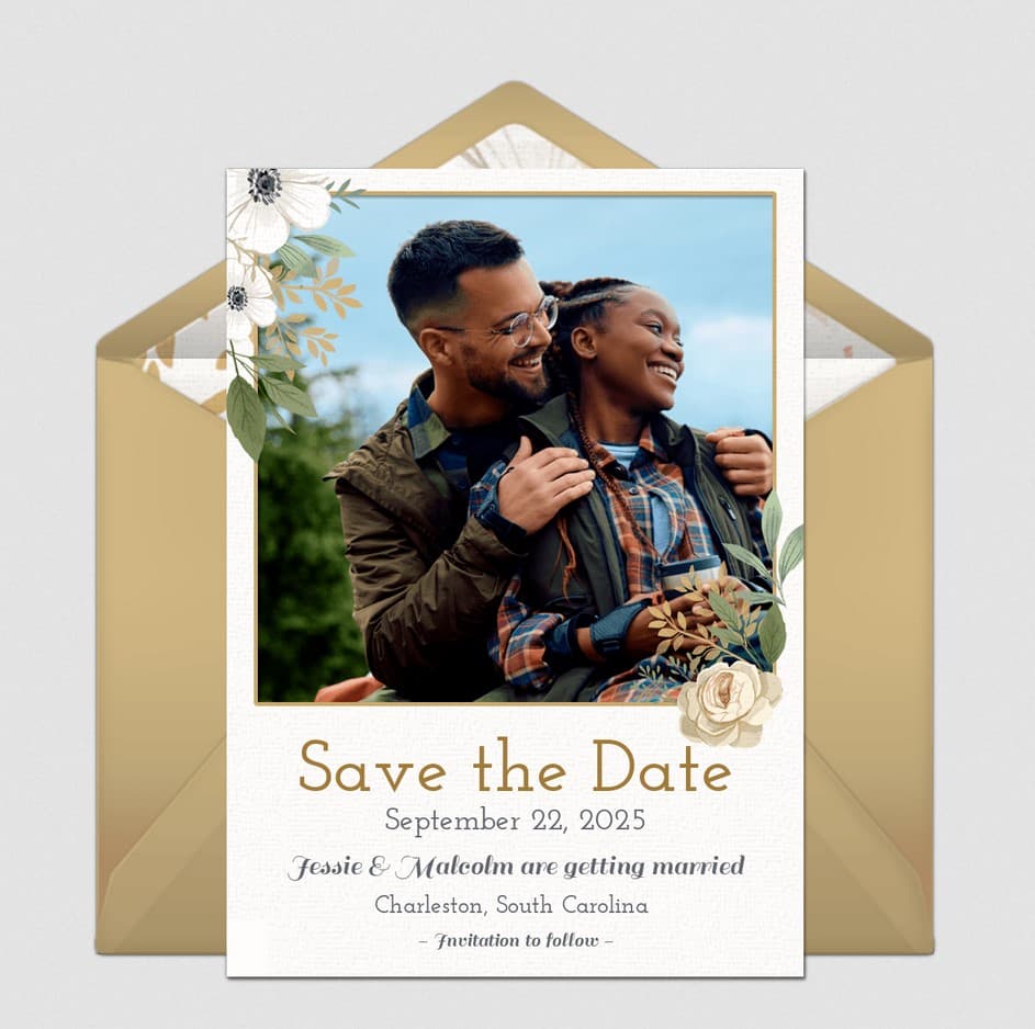 Gold Save the Date