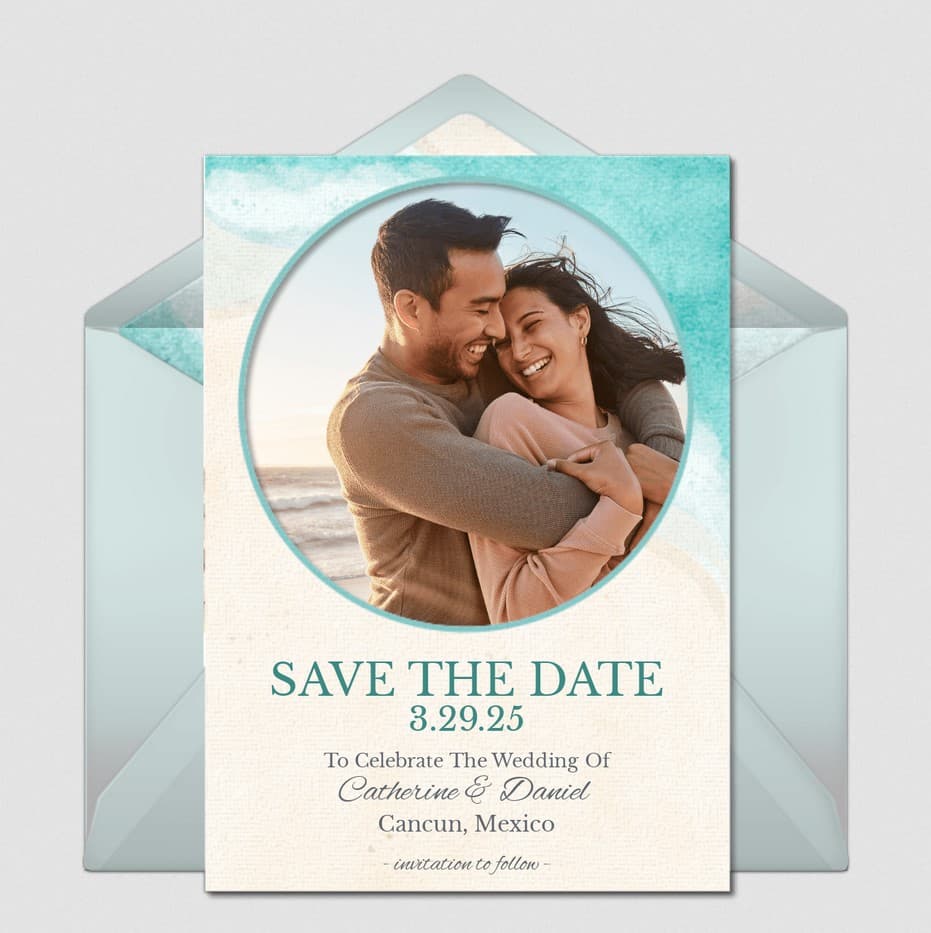 Beach Waves Save the Date