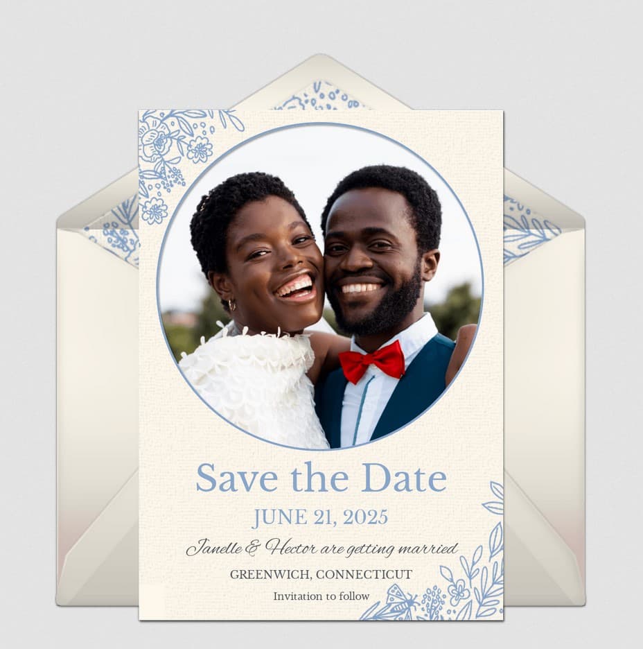 Airy Save the Date (Blue)
