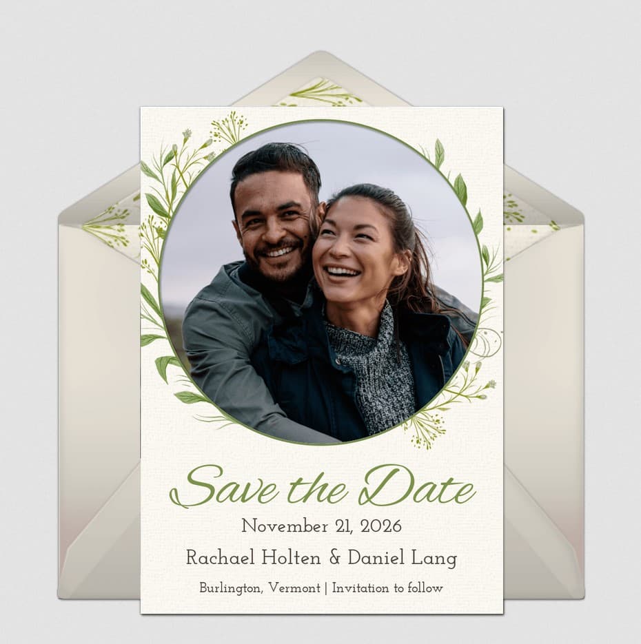 Irish Greenery Save the Date