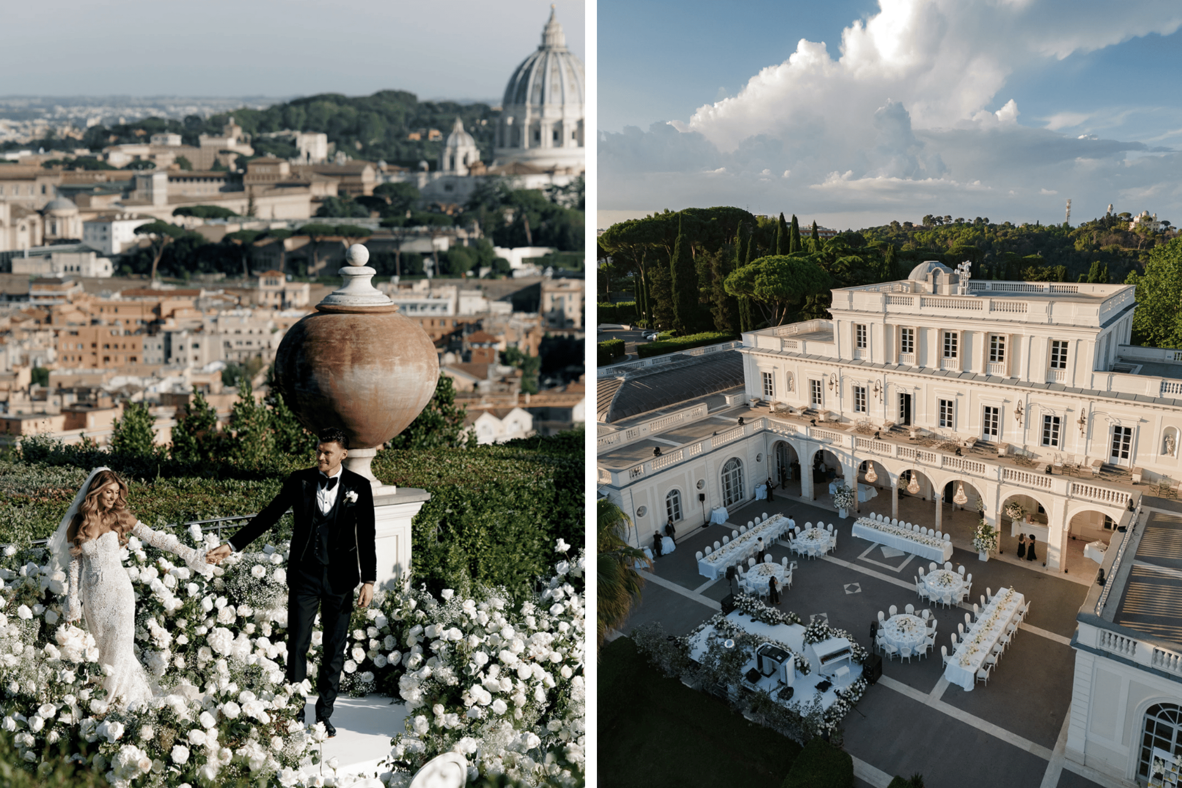 Photos by Andrey Bayda, Featured in A Romantic Summer Wedding at Villa Miani