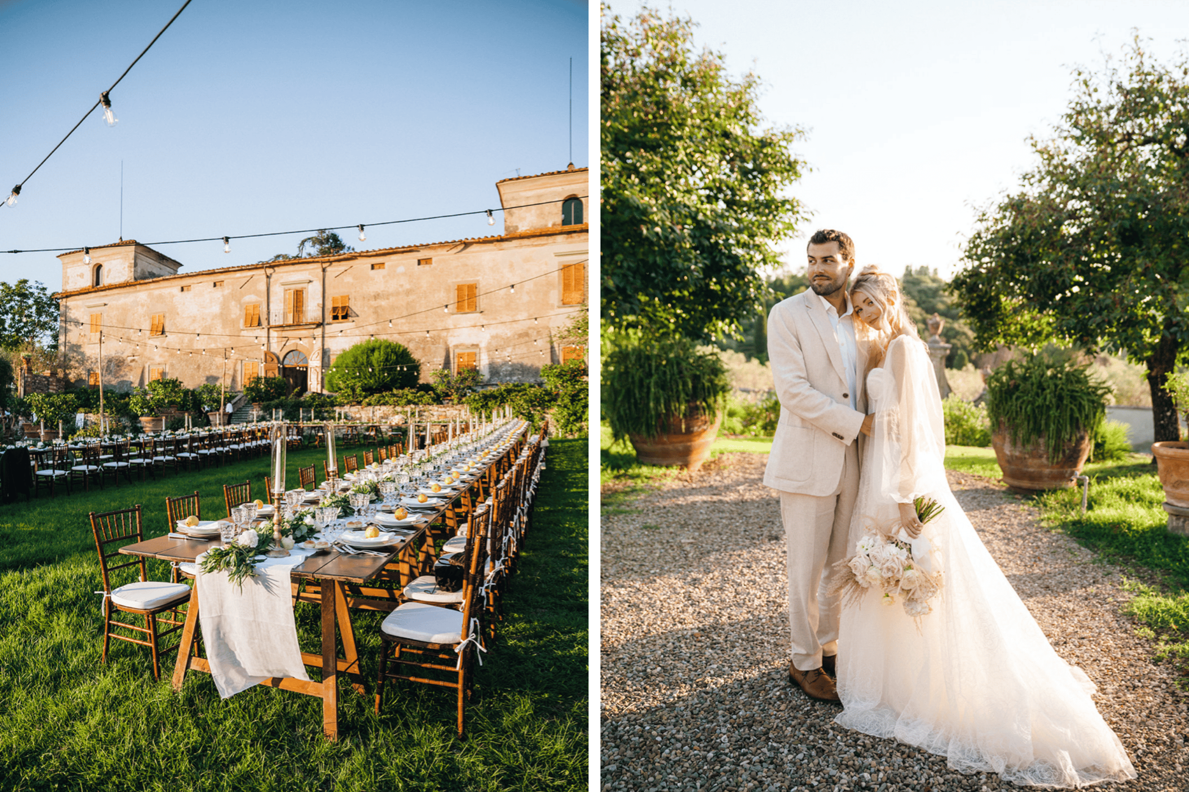 Photos by Alex Michele, Featured in A Modern Summer Wedding at Villa Medicea Dililliano