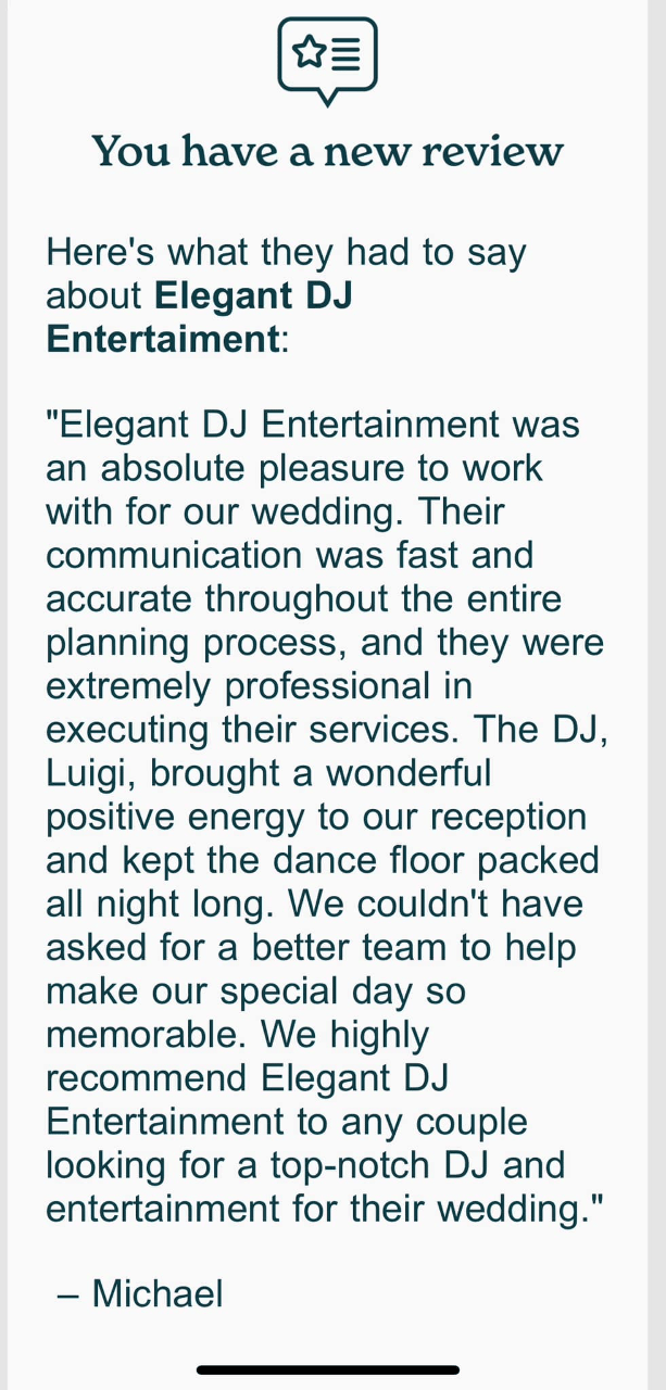 Elegant DJ Events portfolio 2