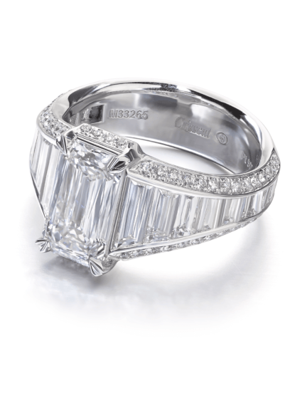 Emerald Crisscut® Diamond Engagement Ring