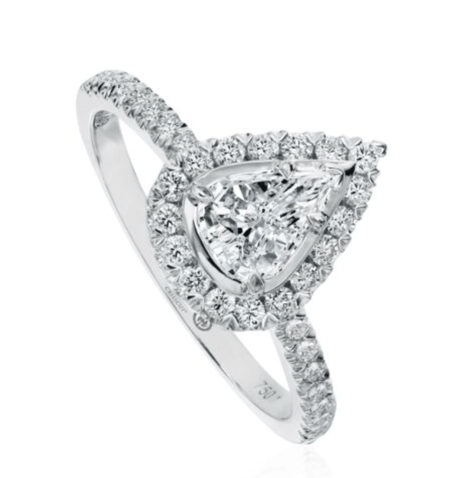L’Amour Crisscut® Pear Shape Diamond Engagement Ring