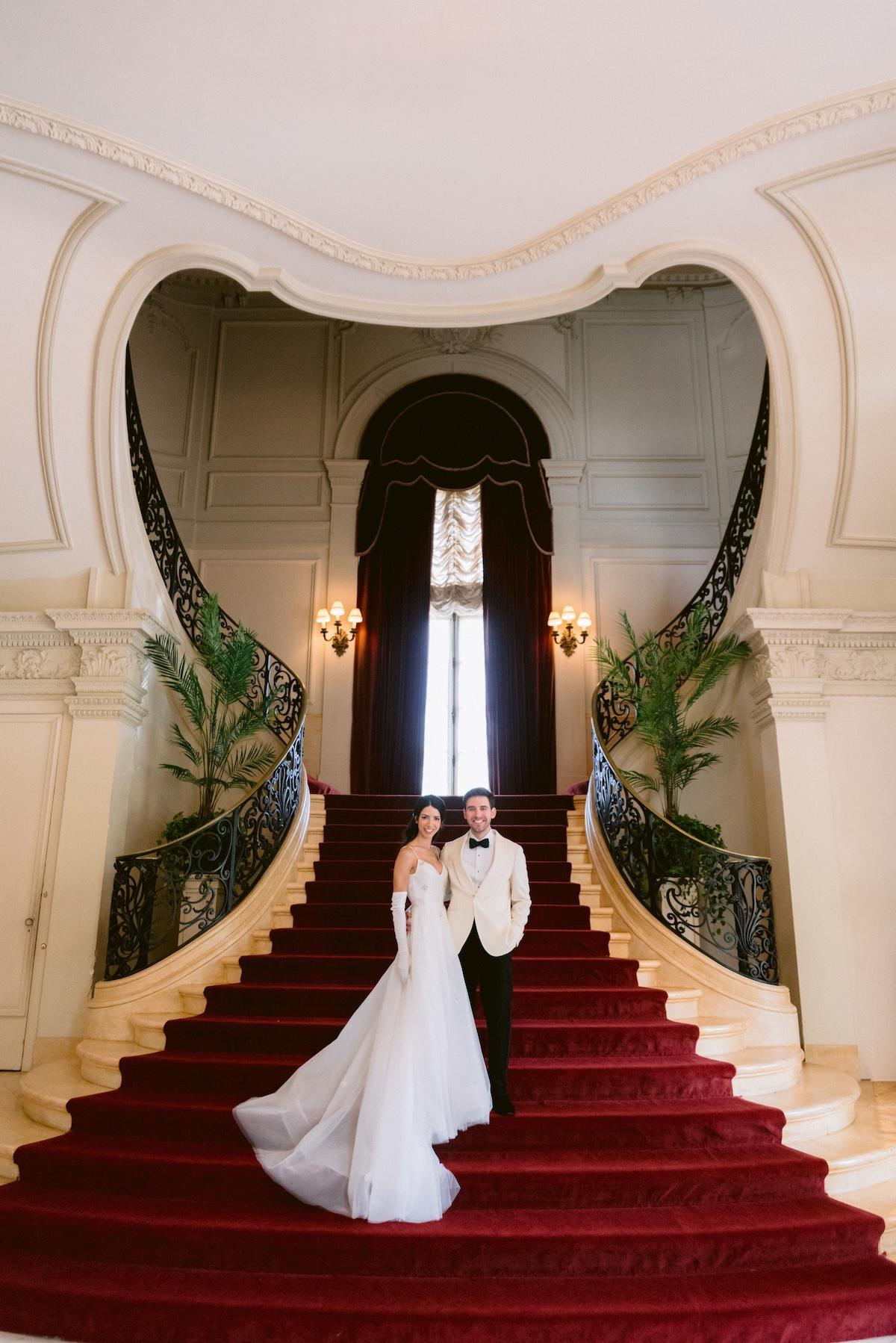 A Classic Summer Wedding at the Rosecliff Mansion