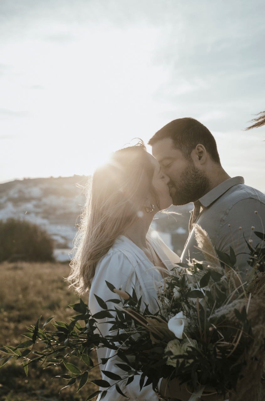 A Boho Spring Elopement in Santorini, Greece photo 2