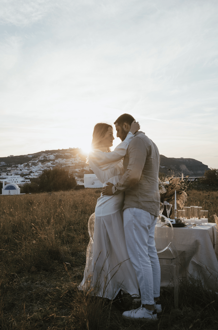 A Boho Spring Elopement in Santorini, Greece photo 3