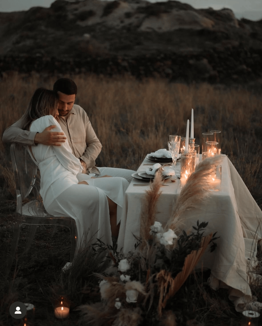 A Boho Spring Elopement in Santorini, Greece